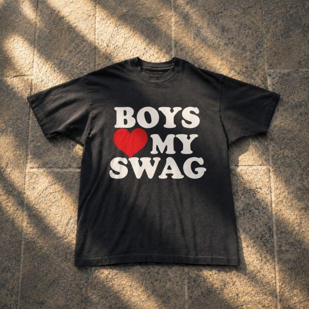 Boys Love My Swag Graphic Tee Black Unisex